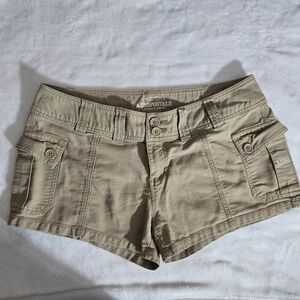 Aeropostale Beige Khaki Cargo Short Shorts